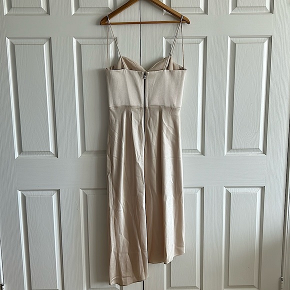 Alice + Olivia NWT Champagne Slip Kiyoko Midi Dress **Size 12**🔥🔥 - Picture 5 of 9